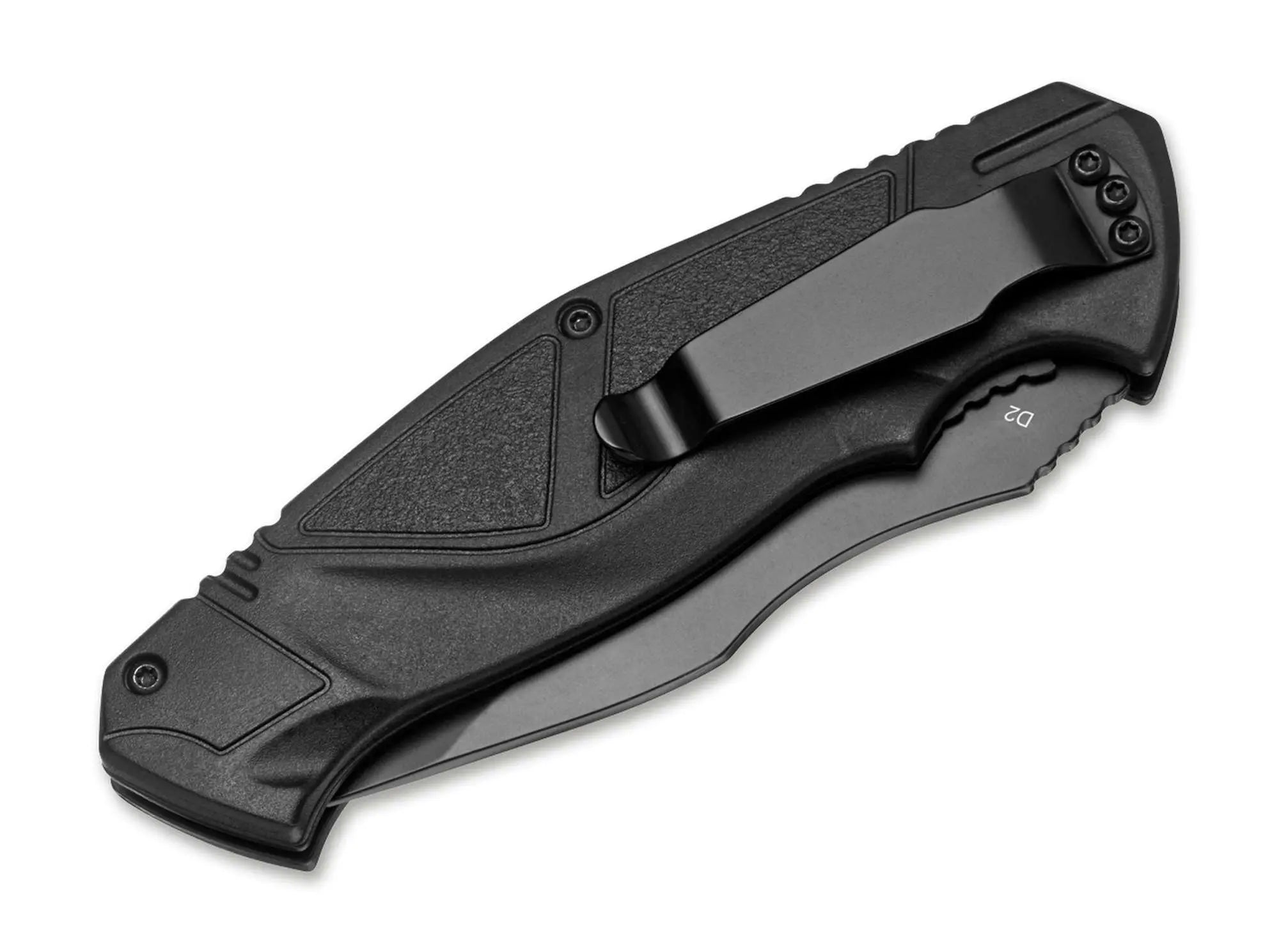 Böker Plus All Black Pro 42 Messer D2 Zweihand Linerlock §42a konform Taschenmesser Böker Plus