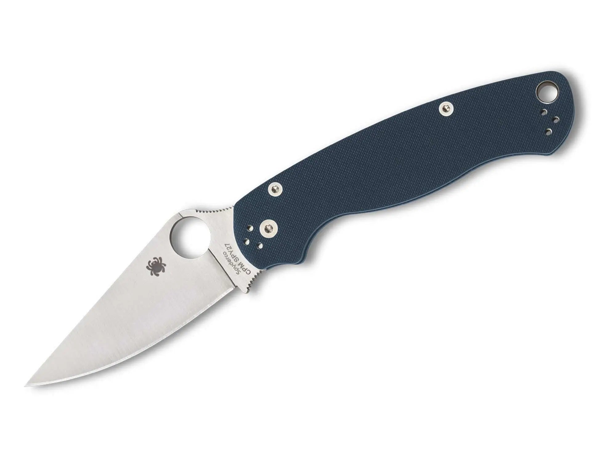 Spyderco Para Military 2 CPM SPY27 – Taschenmesser mit Exklusivstahl & G10 Kobaltblau Spyderco