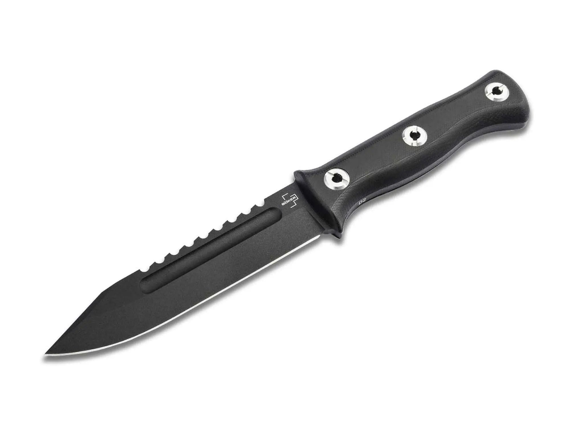 Böker Plus Pilot Knife 2.0 Feststehendes Outdoor Survivalmesser D2 Kydexscheide Böker Plus