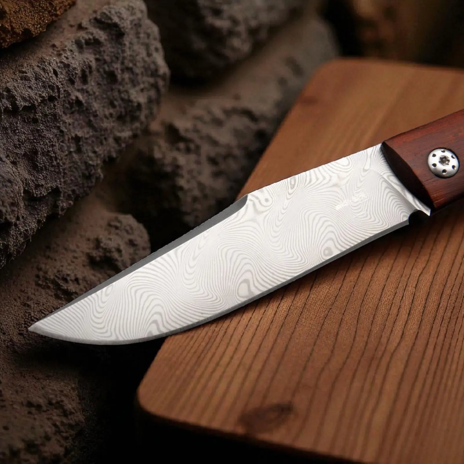 Böker Plus Slack Damast Taschenmesser Cocobolo Holz 110 Lagen Slipjoint Böker Plus