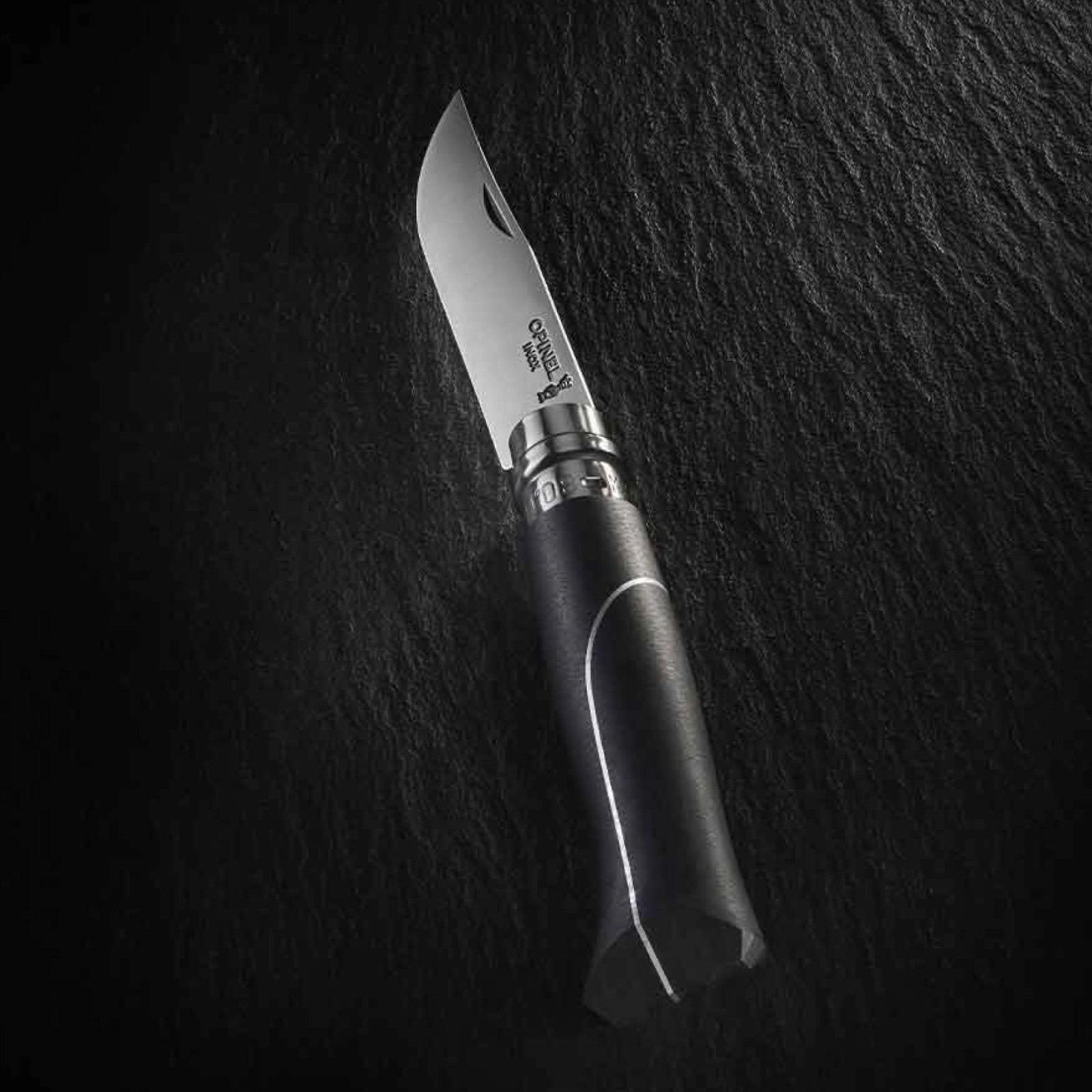 Opinel N°08 Ellipse – Luxus-Taschenmesser aus Ebenholz & Aluminium mit Geschenkbox Opinel