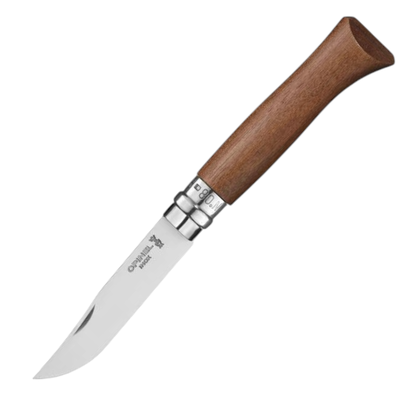 Opinel N°08 Nussholz – Klassisches Taschenmesser mit Edelstahlklinge & Griff aus edlem Nussbaumholz Opinel