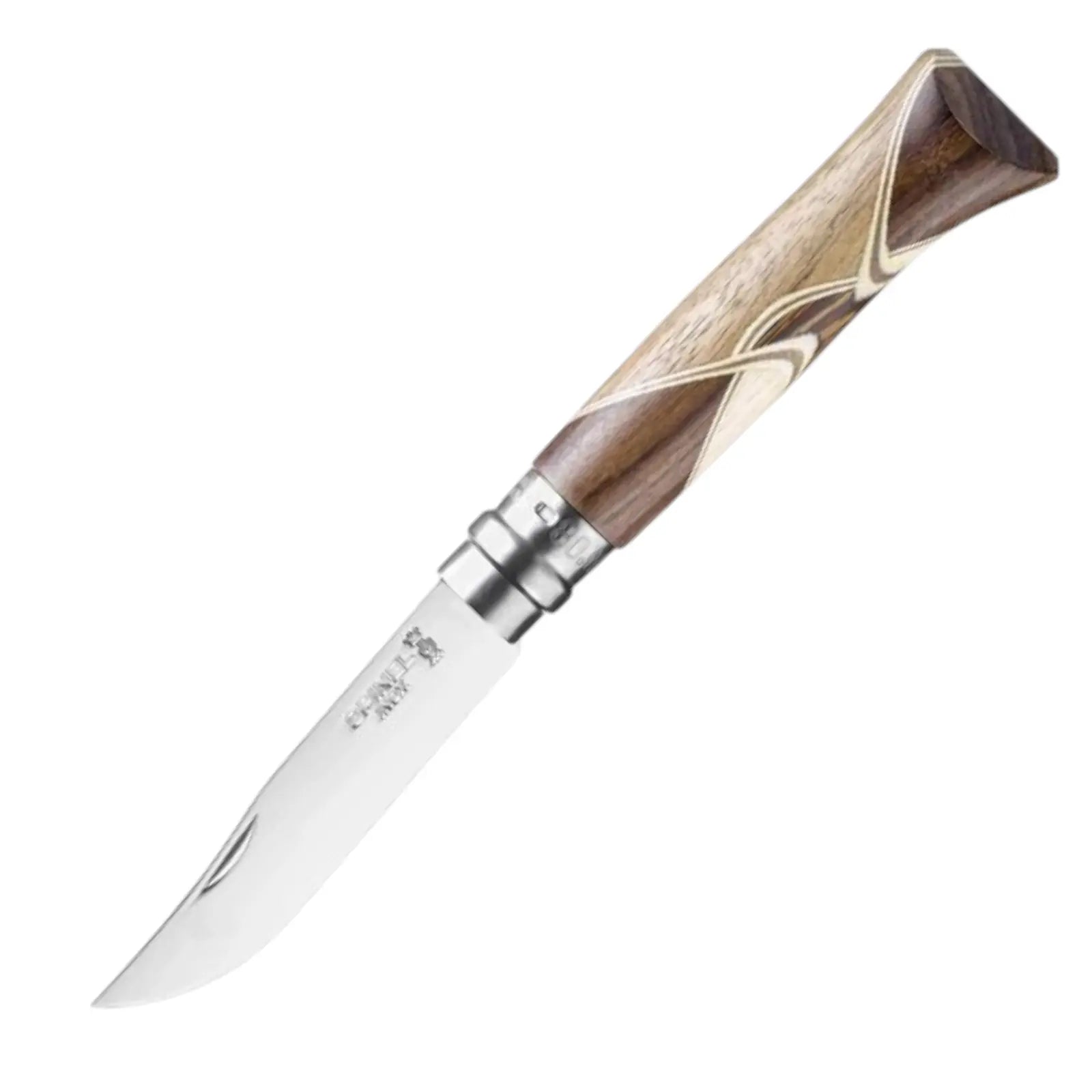 Opinel Chaperon N°08 – Luxus-Taschenmesser mit Intarsien aus edlen Hölzern & Edelstahlklinge Opinel