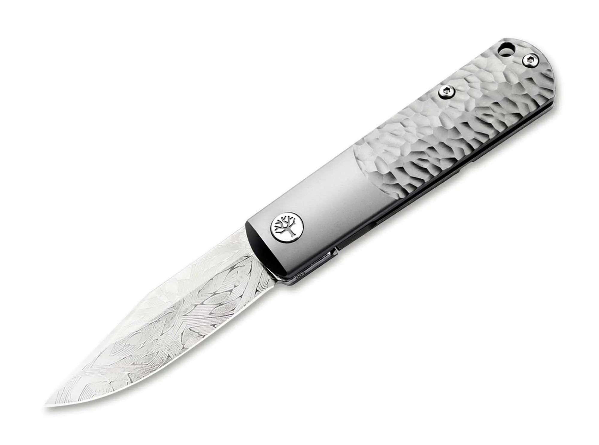 Böker BRLW Meteoritendamast Platinum Edition – Luxus-Taschenmesser mit Meteoritendamast-Klinge & Titangriff Böker Manufaktur Solingen