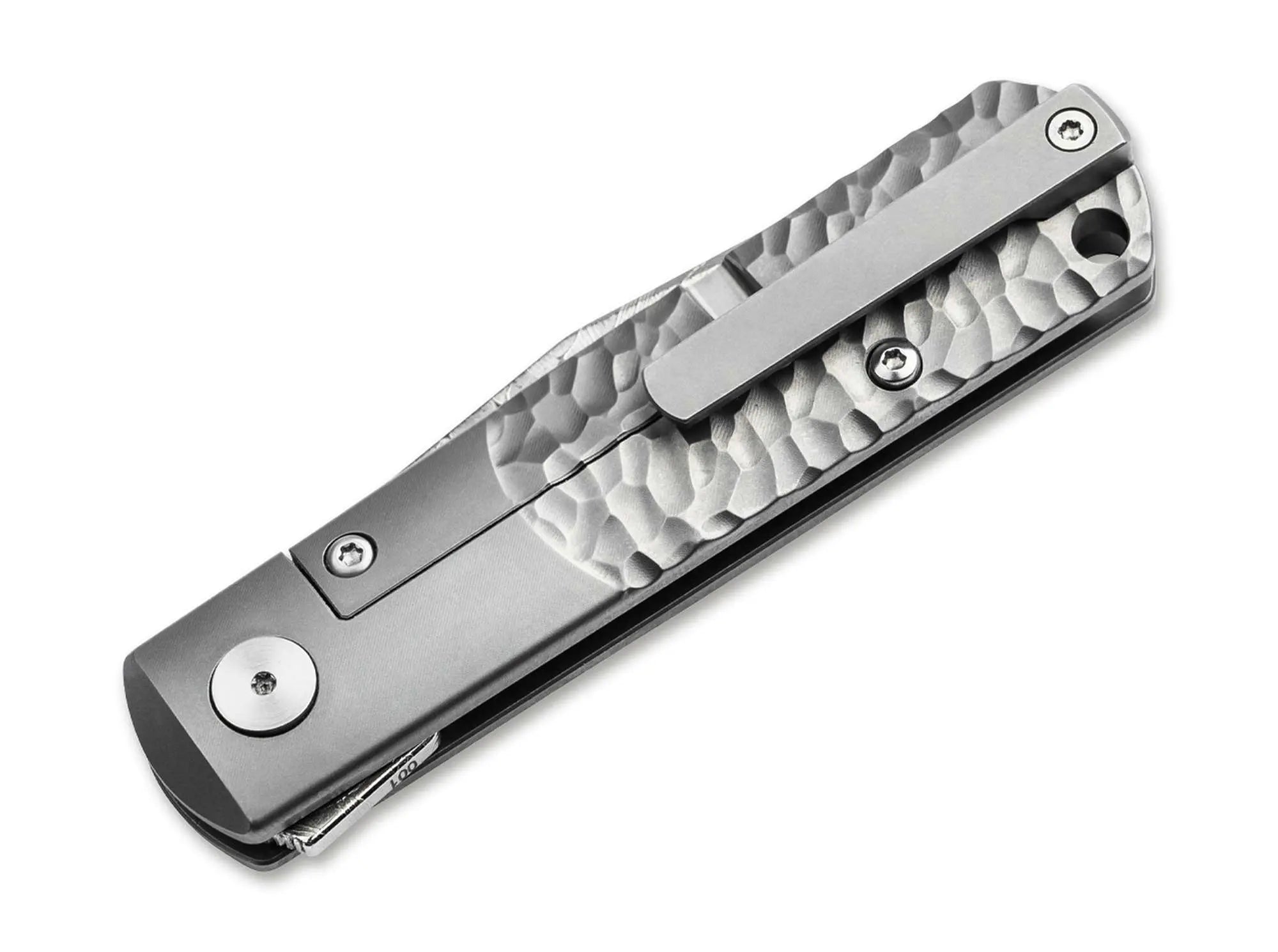 Böker BRLW Meteoritendamast Platinum Edition – Luxus-Taschenmesser mit Meteoritendamast-Klinge & Titangriff Böker Manufaktur Solingen