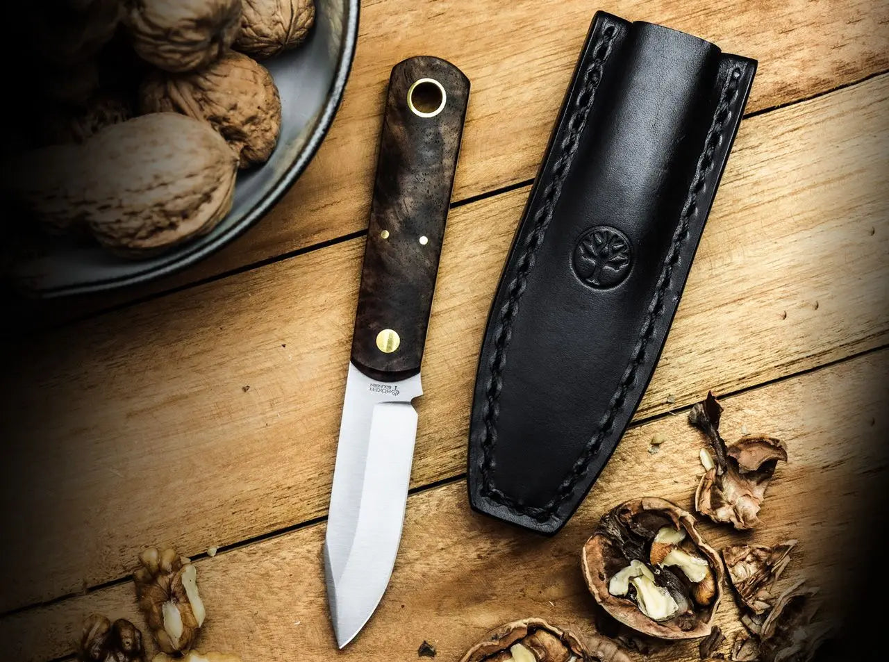 Böker Barlow BFF – Feststehendes EDC Messer mit AEB-L-Klinge & Walnussholzgriff Böker Manufaktur Solingen