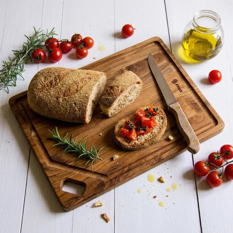Stolf Teakholz Schneidebrett Elegance Culinary - 41 x 30,5 cm - GMELCH