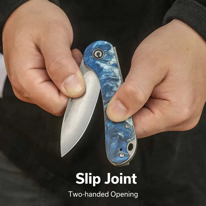 CIVIVI Elementum Slip Joint 14C28N – Blue Ocean Resin (C18062AJ-4) CIVIVI