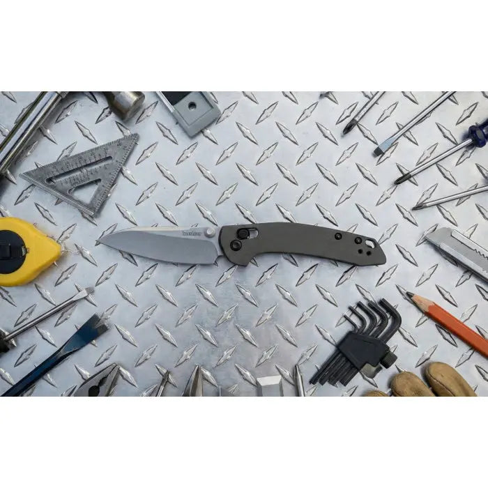 Kershaw Duster Taschenmesser – Kompaktes EDC mit 8Cr13MoV Stahl, DuraLock & GRN Griff Kershaw