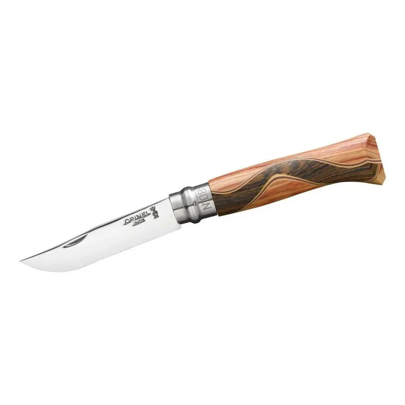 Opinel Chaperon N°08 – Luxus-Taschenmesser mit Intarsien aus edlen Hölzern & Edelstahlklinge Opinel