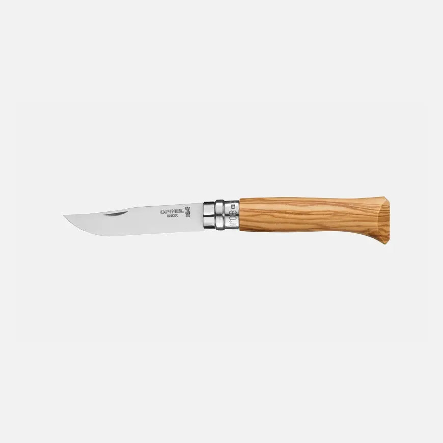 Opinel N°08 Olivenholz – Elegantes Taschenmesser mit Edelstahlklinge & mediterranem Holzgriff Opinel