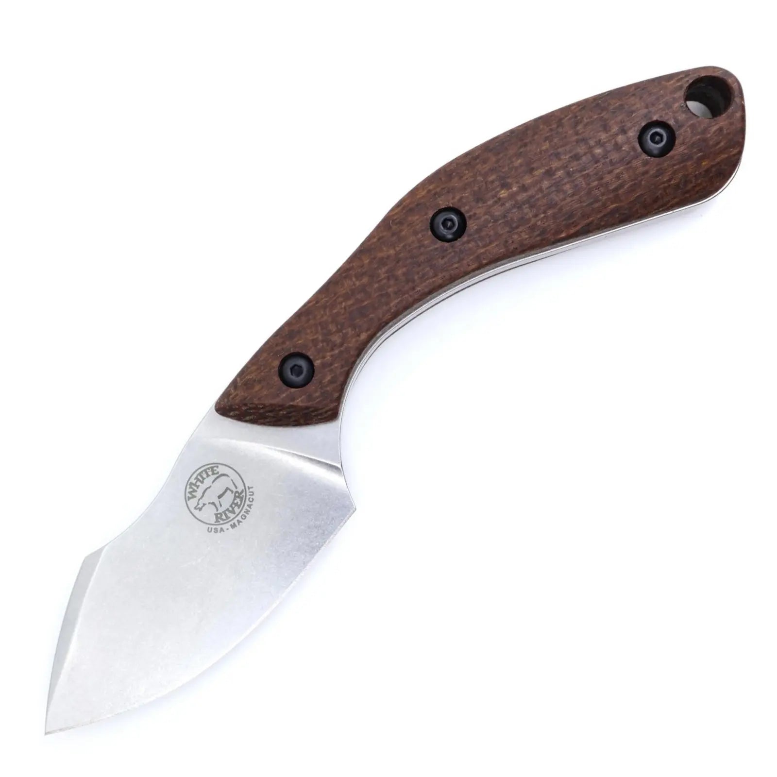 White River Apex Natural Burlap Micarta – MagnaCut EDC Messer Made in USA White River Knife & Tool