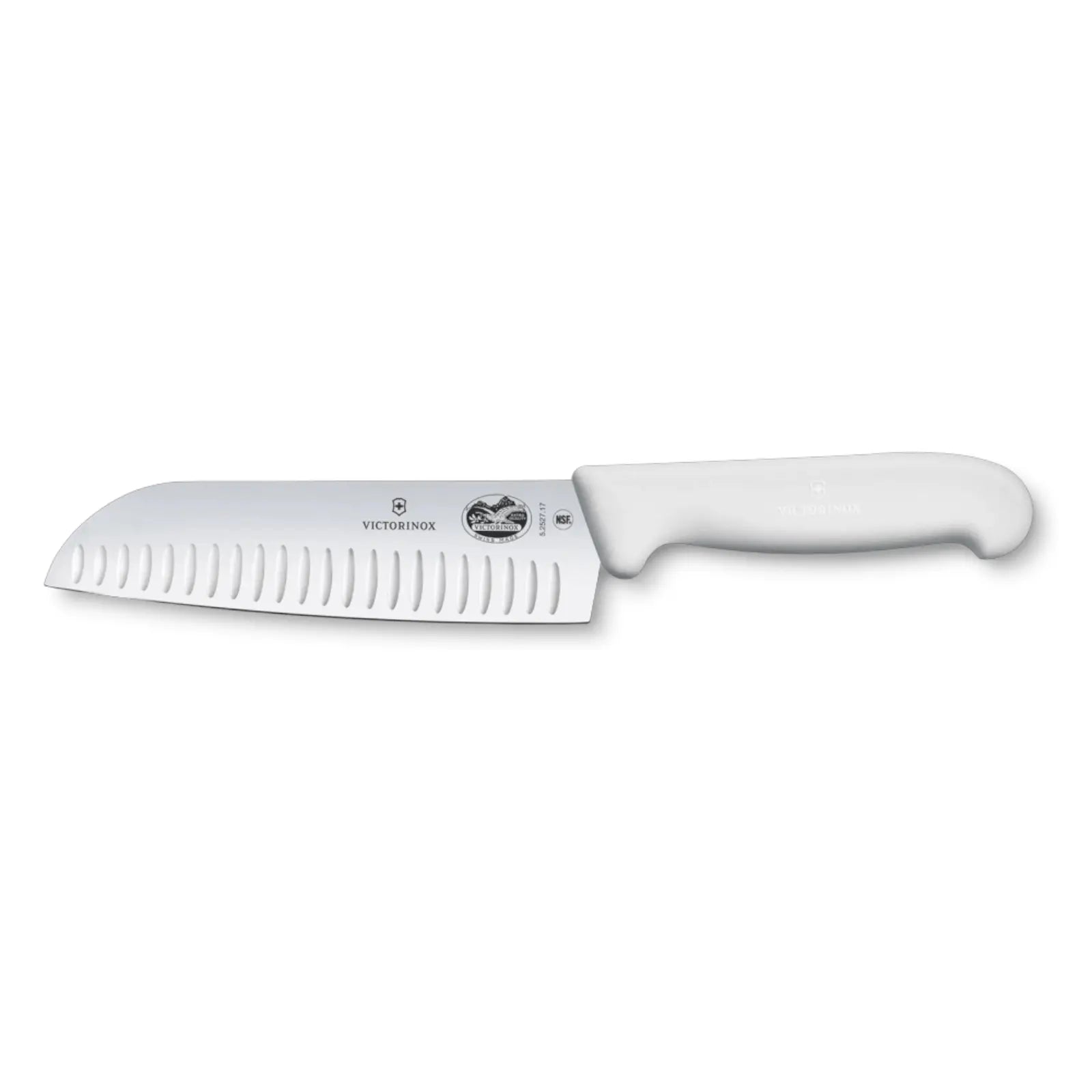 Victorinox Fibrox Santokumesser 17 cm – Profi-Küchenmesser mit Kullenschliff Victorinox