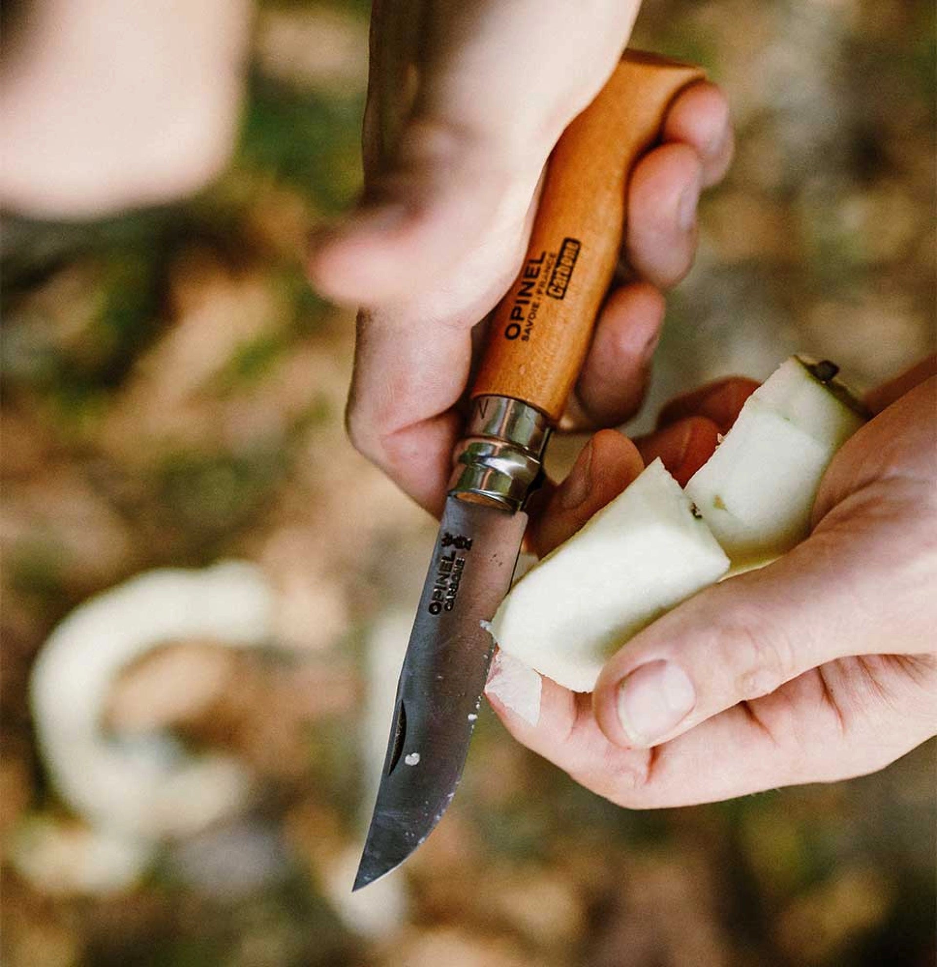 Opinel N°08 Carbon – Klassisches Taschenmesser mit Carbonstahlklinge & Buchenholzgriff Opinel