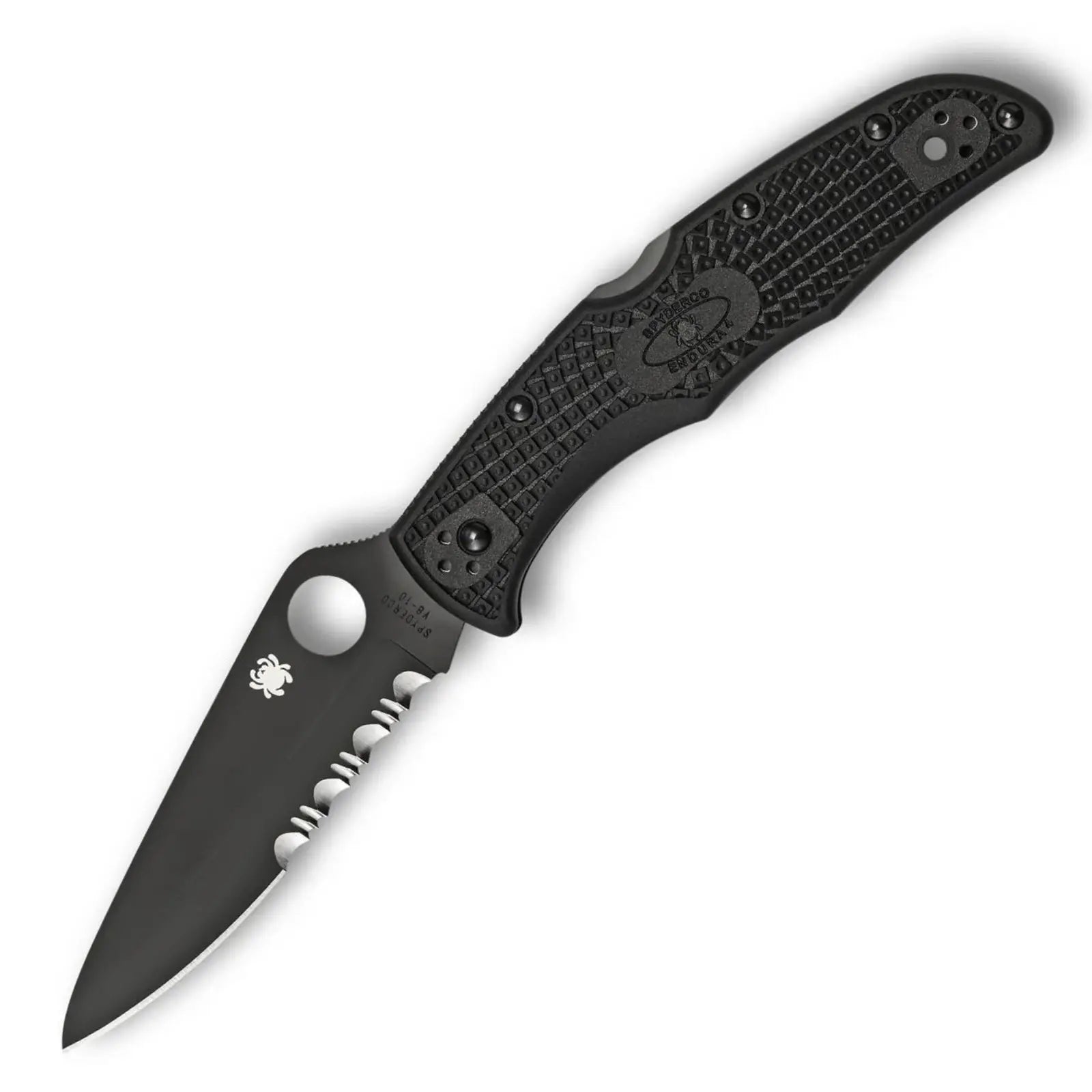 Spyderco C10PSBBK Endura 4 – FRN Black, Teilwellenschliff, VG-10 Spyderco