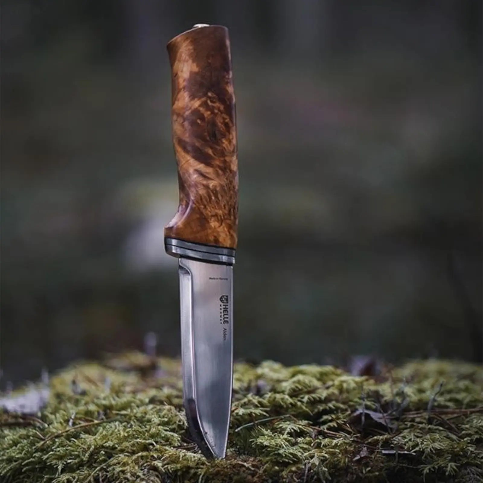 Helle Alden 12C27 Maserbirke Scandi Jagdmesser Lederscheide HELLE