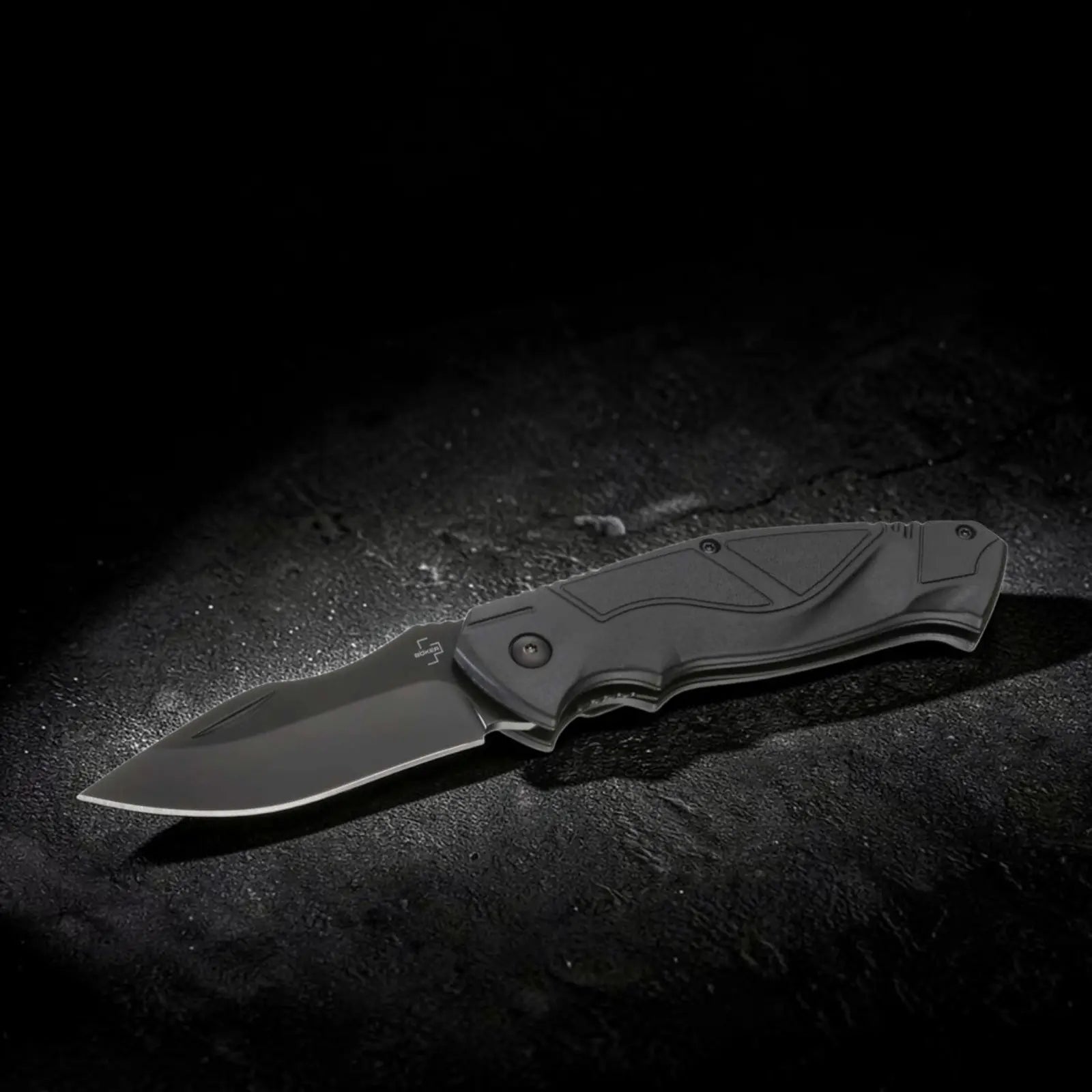 Böker Plus All Black Pro 42 Messer D2 Zweihand Linerlock §42a konform Taschenmesser Böker Plus