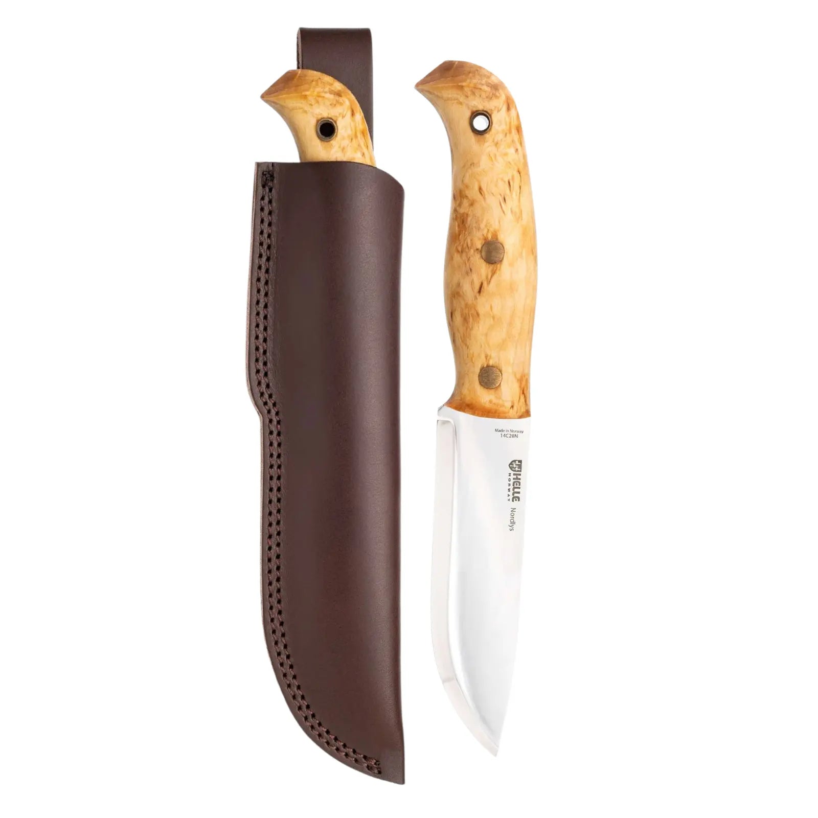Helle Nordlys Messer 14C28N Scandi Outdoor Bushcraft Jagdmesser HELLE