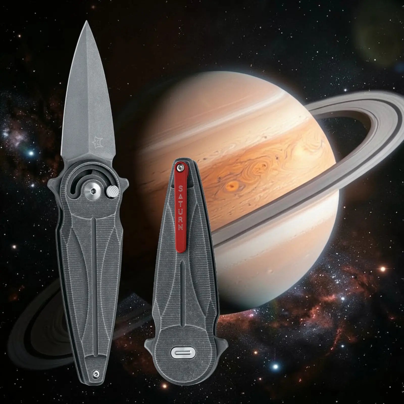 Fox Saturn Aluminium Grey – N690 – Radius Lock – Flipper – Fox Knives Fox Knives