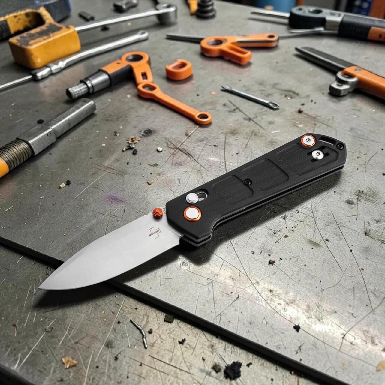 Böker Plus Kihon Compact – EDC Taschenmesser mit D2 Stahl, Crossbar Lock & GFN Griff | Lucas Burnley Böker Plus