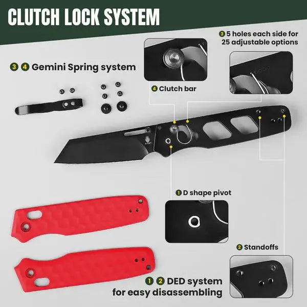 Kizer Task Nitro-V G10 Red Black Blade Kizer