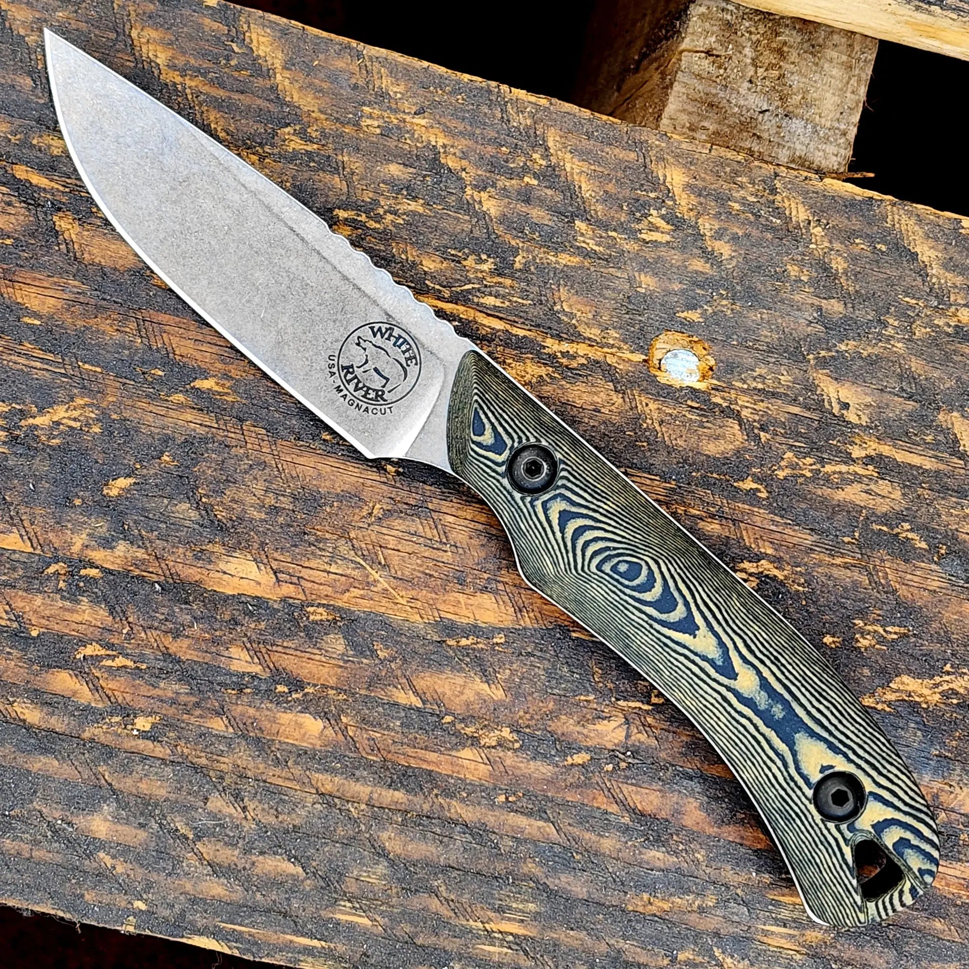 White River Axiom – CPM MagnaCut Fixed Blade Messer inkl. Kydexscheide (USA) White River Knife & Tool
