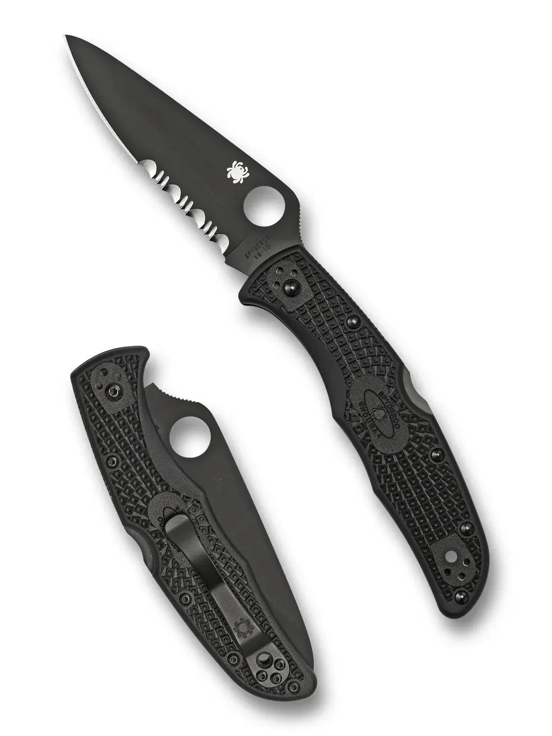 Spyderco C10PSBBK Endura 4 – FRN Black, Teilwellenschliff, VG-10 Spyderco