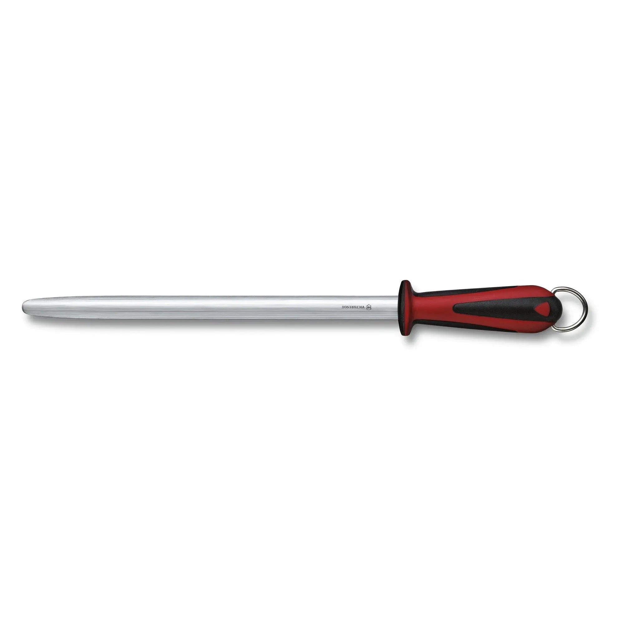 Victorinox Dual Grip, Abziehstahl, 30 cm, Mikrofeinzug, rund oder oval, Schwarz/Rot Victorinox
