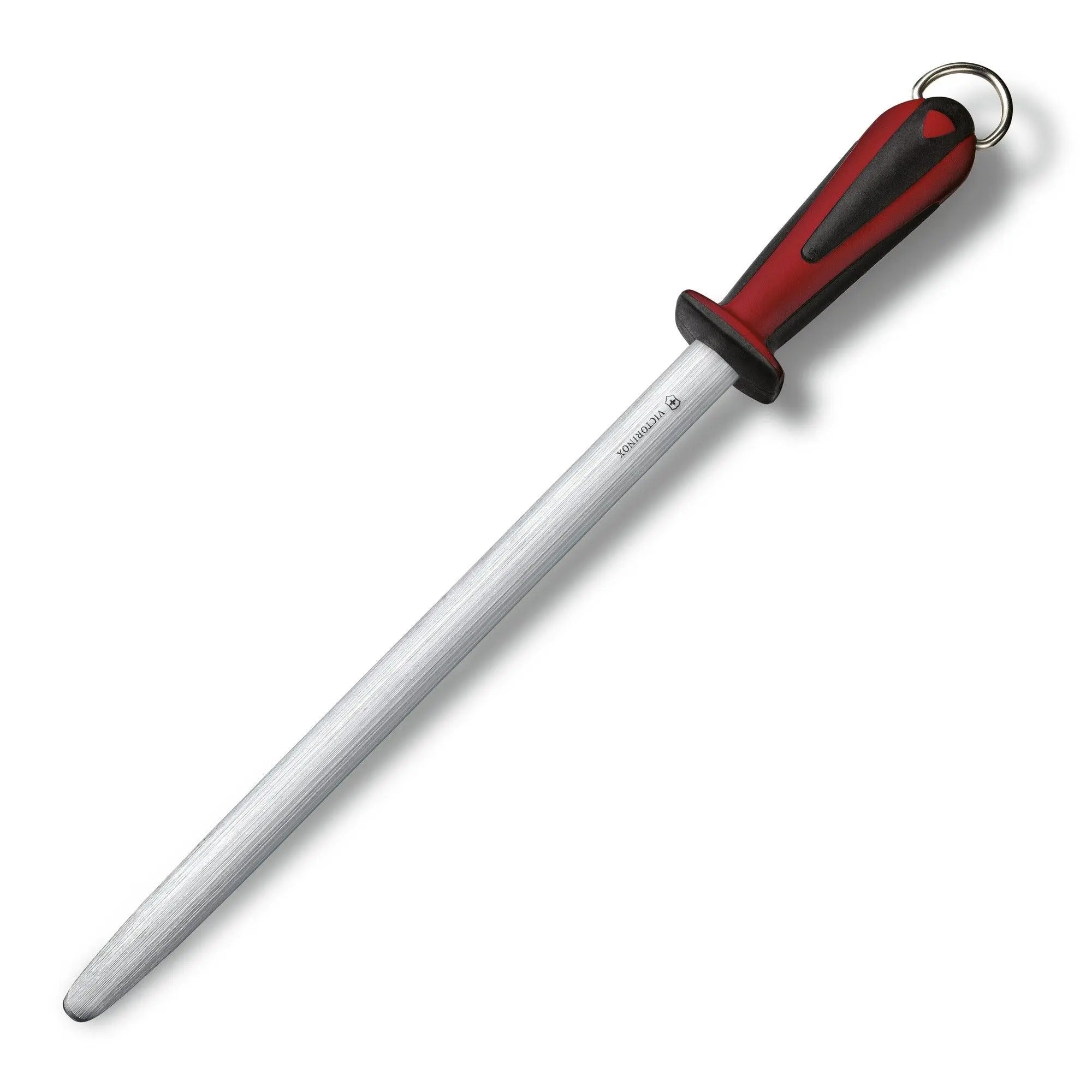 Victorinox Dual Grip, Abziehstahl, 30 cm, Mikrofeinzug, rund oder oval, Schwarz/Rot Victorinox
