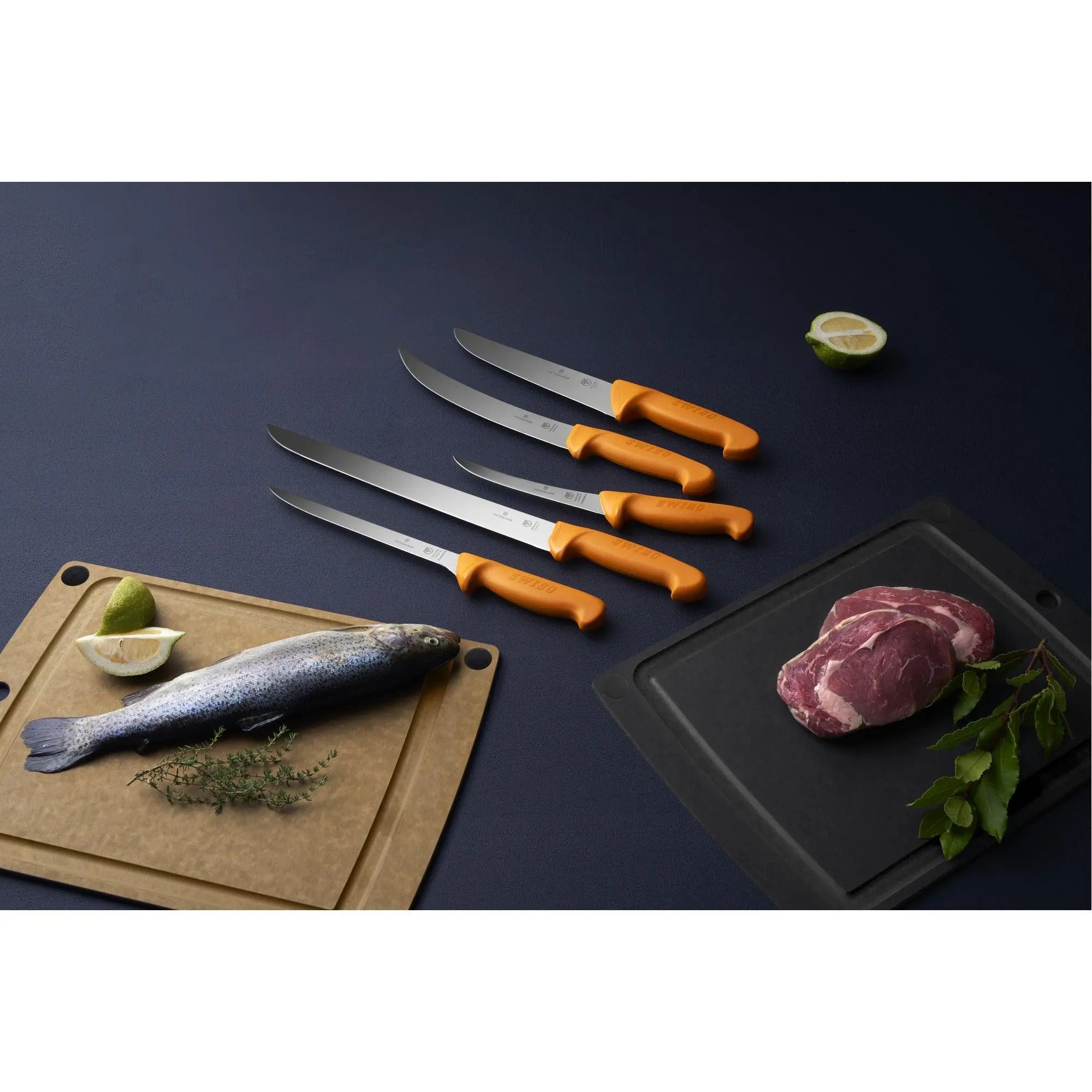 Victorinox Fischfiletiermesser 20cm SB-Hülle Orange Swibo 5.8450.20 Victorinox