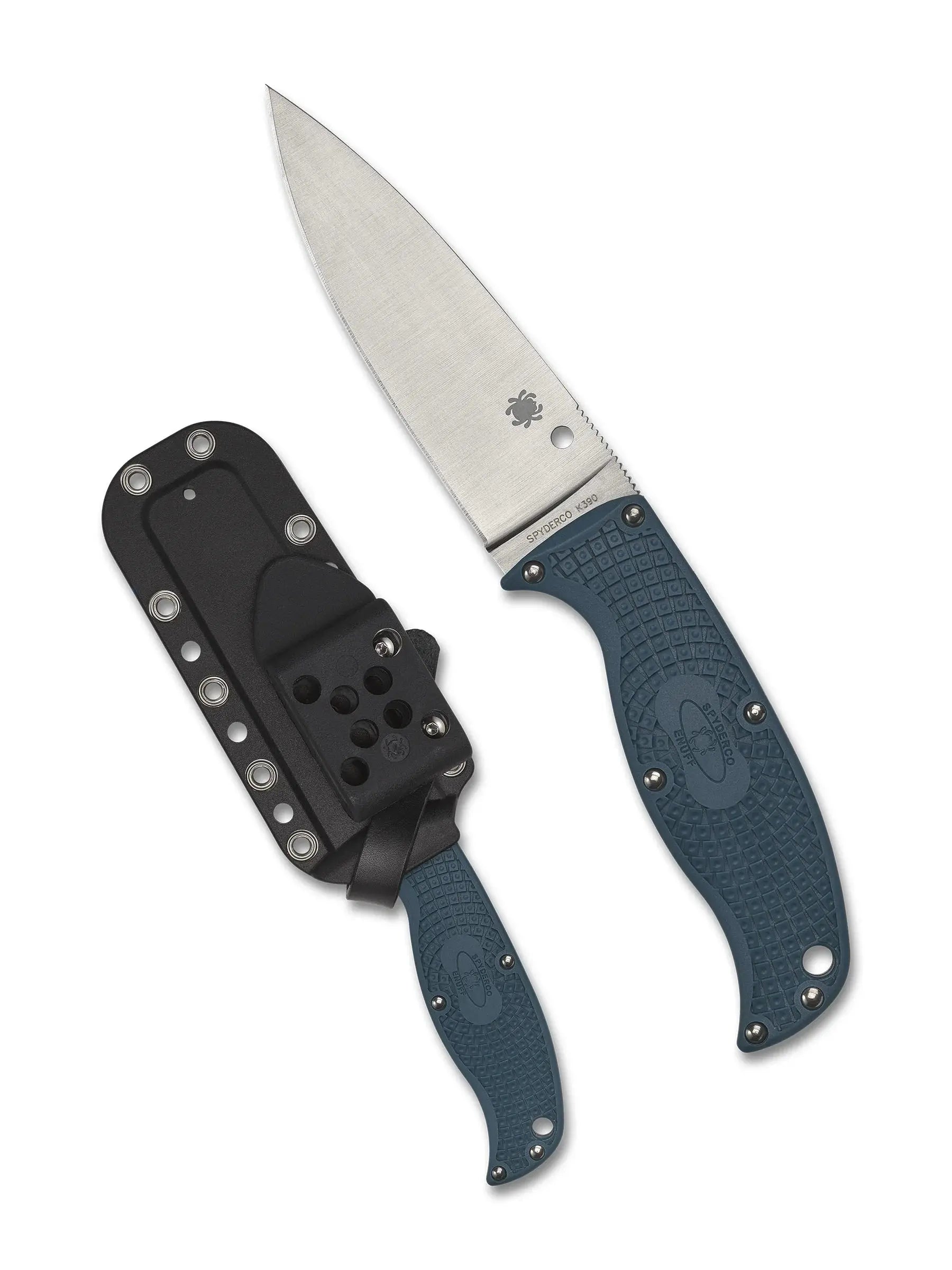 Spyderco FB31PBL2K390 Enuff 2 – K390 Tool Steel | Blue FRN | Made in Japan Spyderco