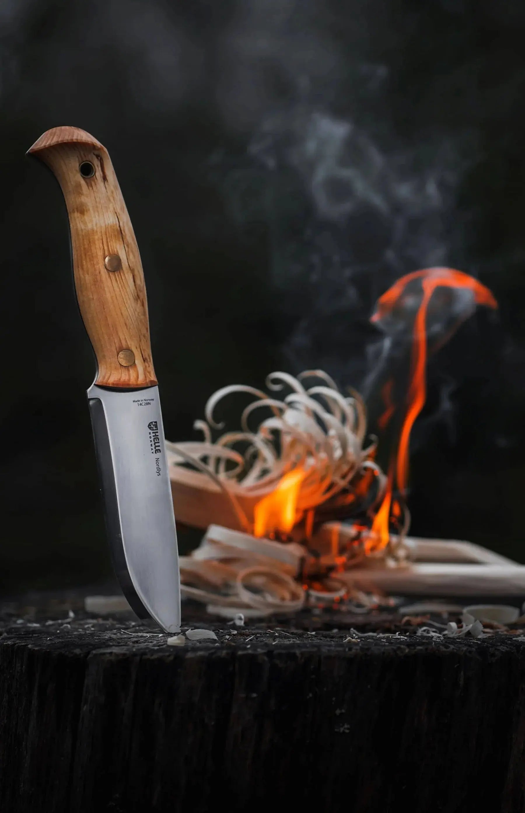 Helle Nordlys Messer 14C28N Scandi Outdoor Bushcraft Jagdmesser HELLE