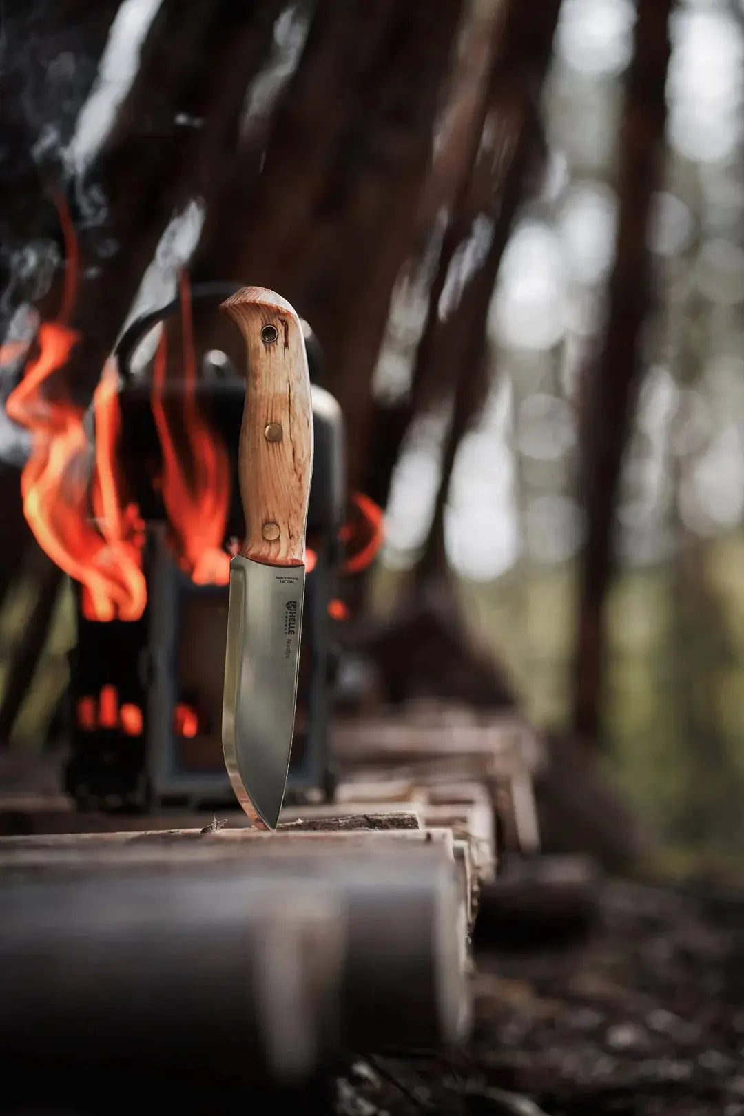Helle Nordlys Messer 14C28N Scandi Outdoor Bushcraft Jagdmesser HELLE
