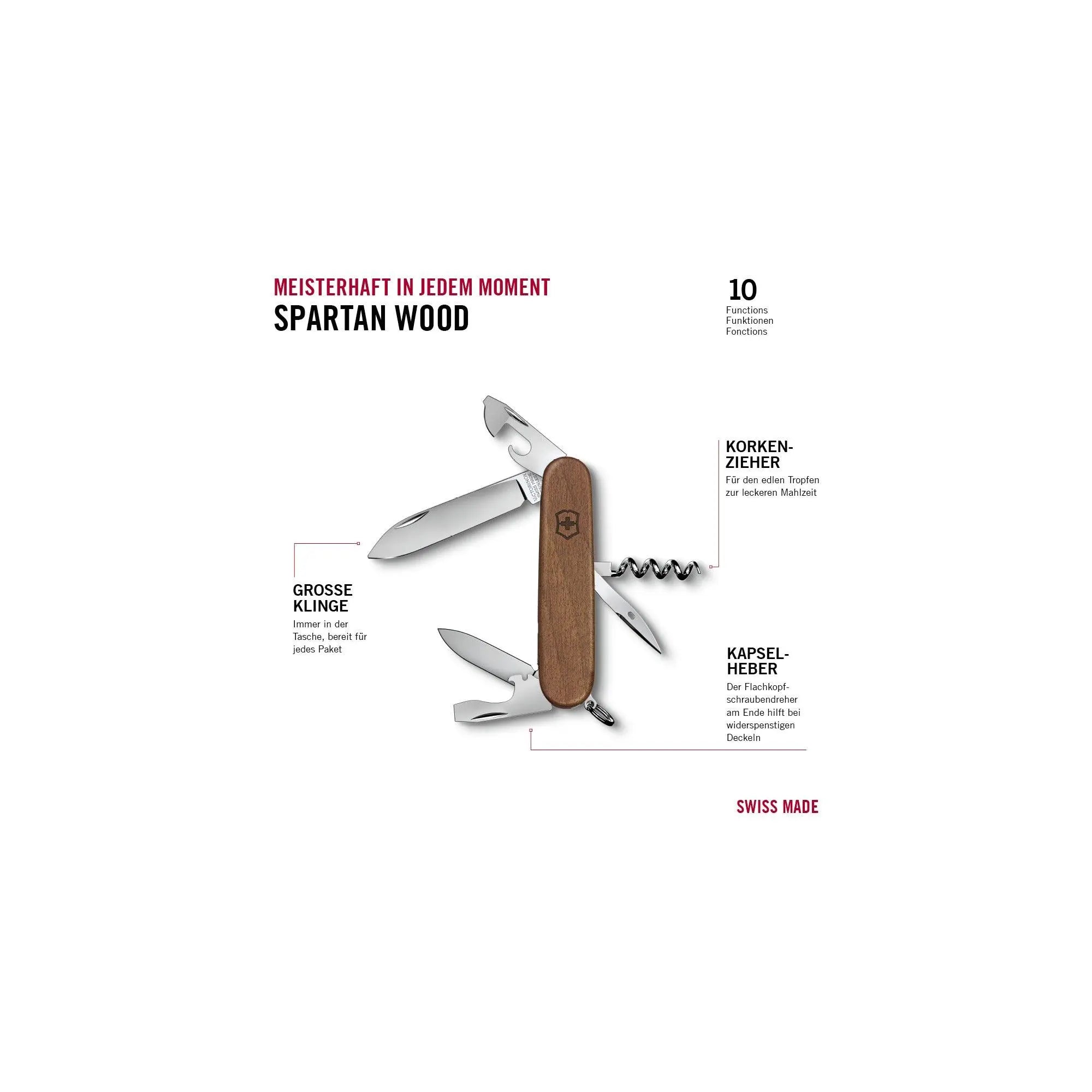 Victorinox SPARTAN WOOD 10 Funktionen Victorinox
