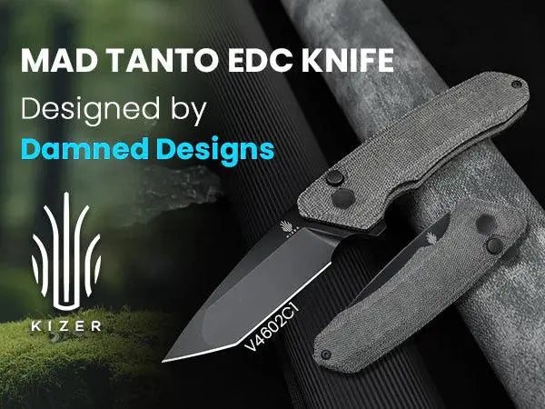 Kizer Mad Tanto Micarta Black Kizer