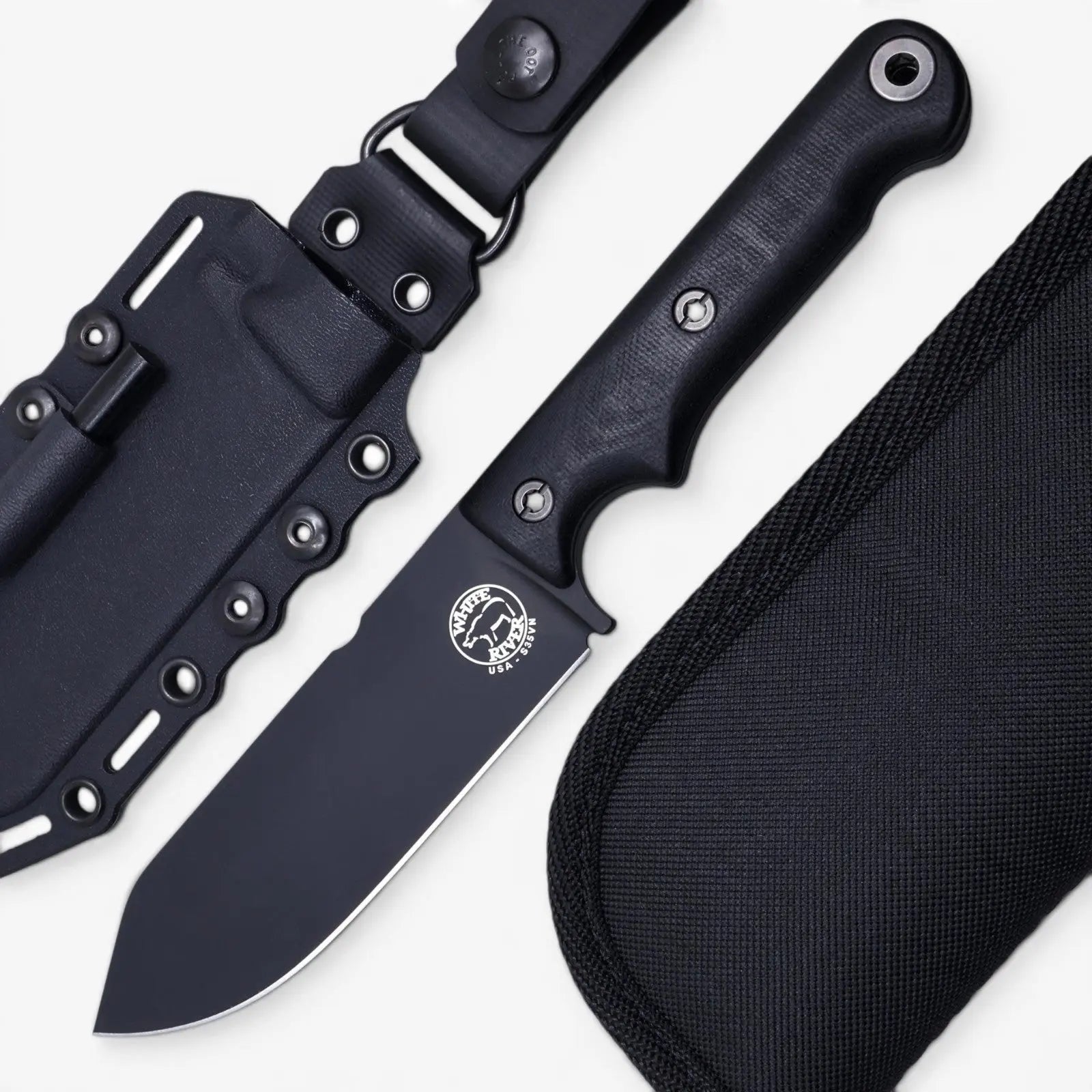 White River FC5 Blackout Micarta – Feststehendes Messer CPM-S35VN · Black Cerakote · Custom Shop Version 2026 White River Knife & Tool