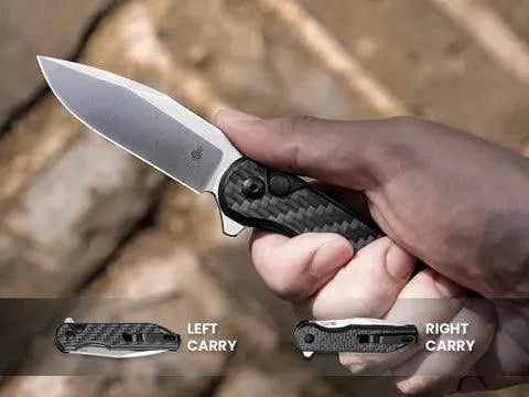 Kizer Assassin CF G10 Black Button Lock Kizer