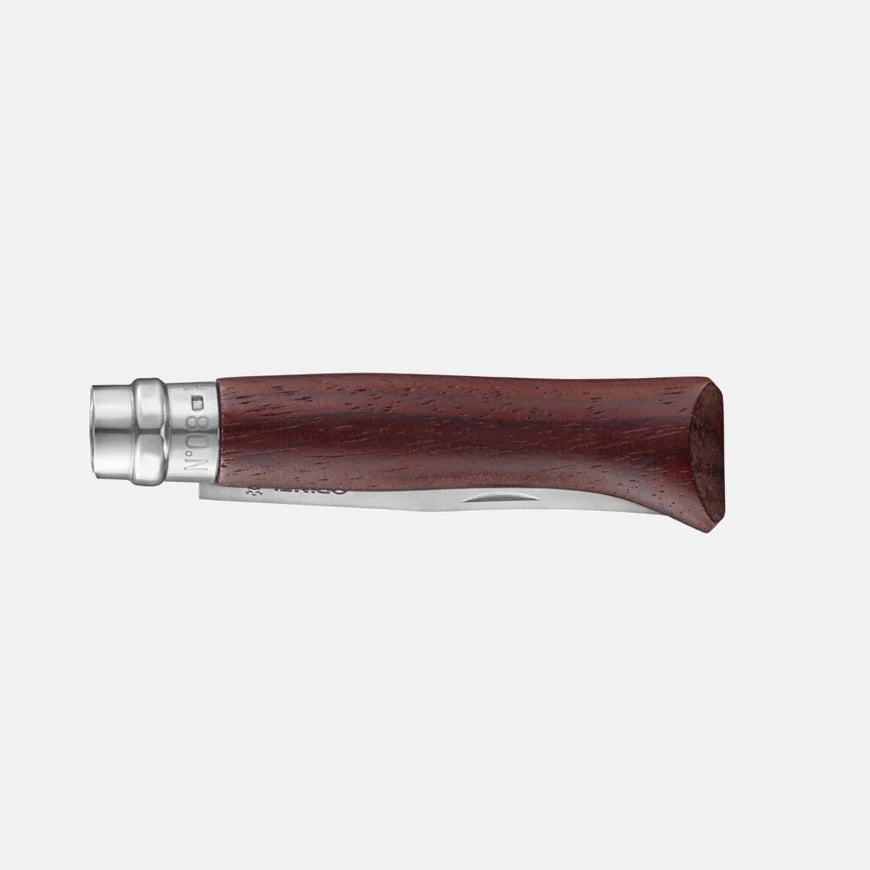 Opinel N°08 Luxus Padouk – Edles Taschenmesser mit spiegelpolierter Edelstahlklinge & Padouk-Holzgriff Opinel