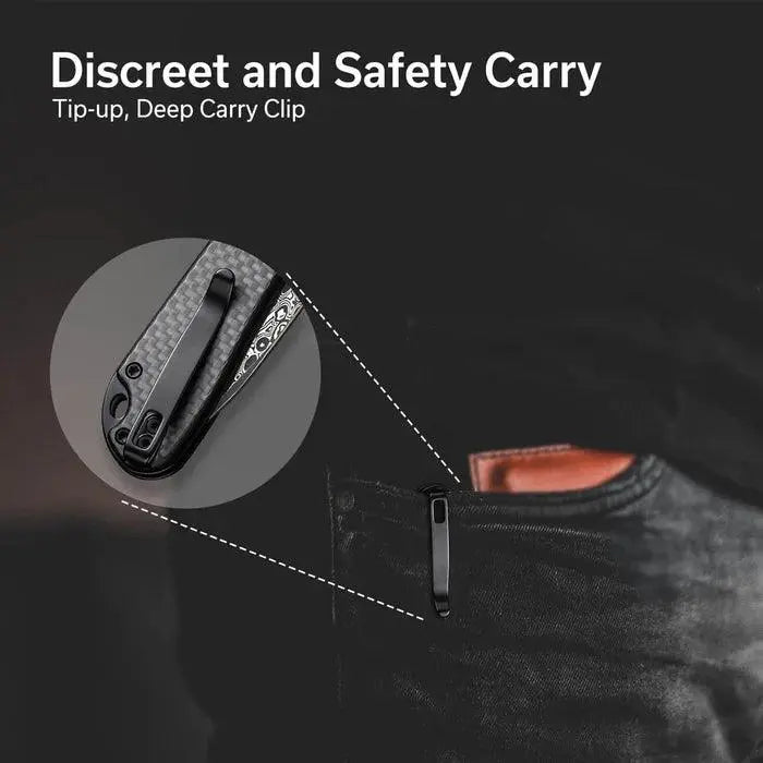 CIVIVI Button Lock Elementum II CF Damascus C18062PB-DS1 CIVIVI