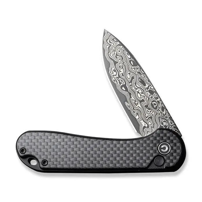 CIVIVI Button Lock Elementum II CF Damascus C18062PB-DS1 CIVIVI