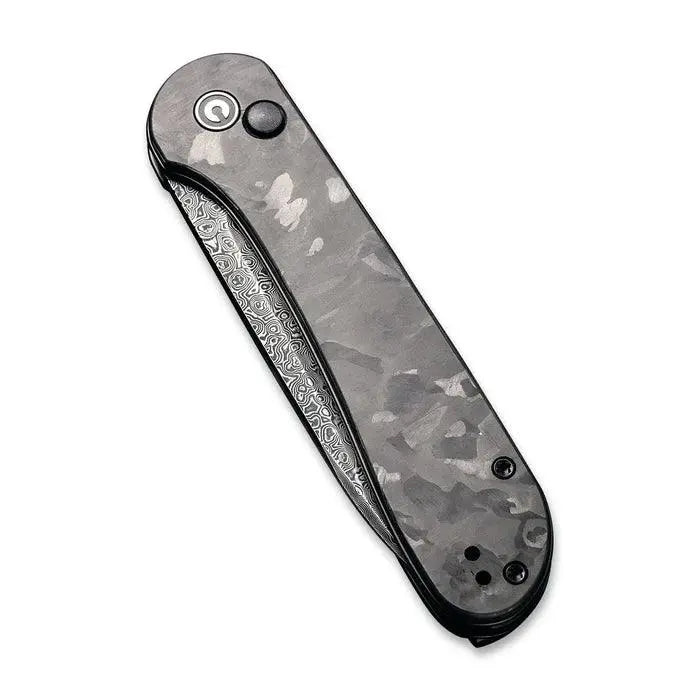 CIVIVI Button Lock Elementum Damascus CF C2103DS-3 CIVIVI