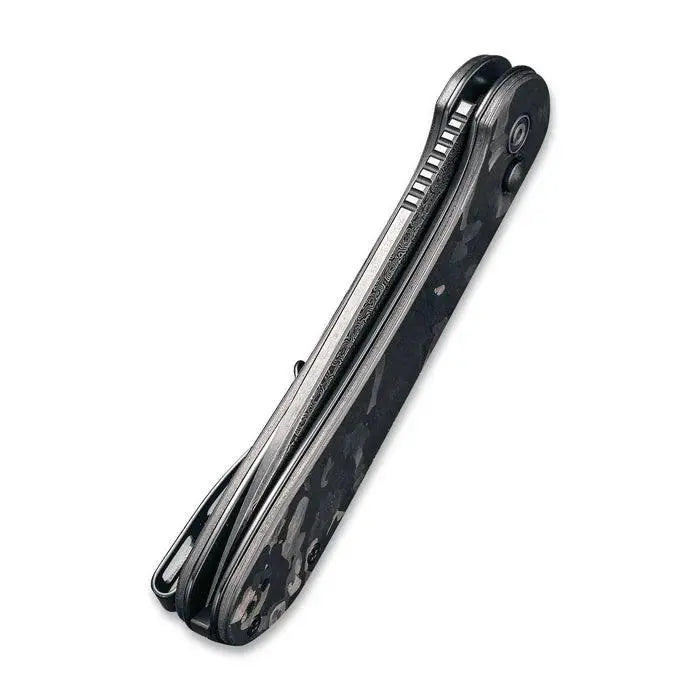 CIVIVI Button Lock Elementum Damascus CF C2103DS-3 CIVIVI