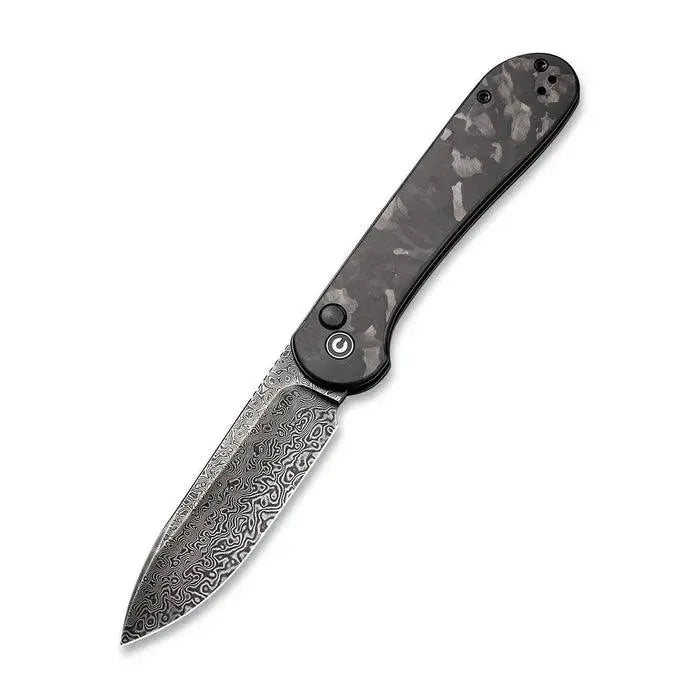 CIVIVI Button Lock Elementum Damascus CF C2103DS-3 CIVIVI