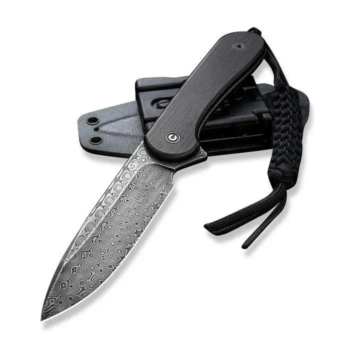 CIVIVI Fixed Blade Elementum Ebony Damascus C2105-DS1 CIVIVI