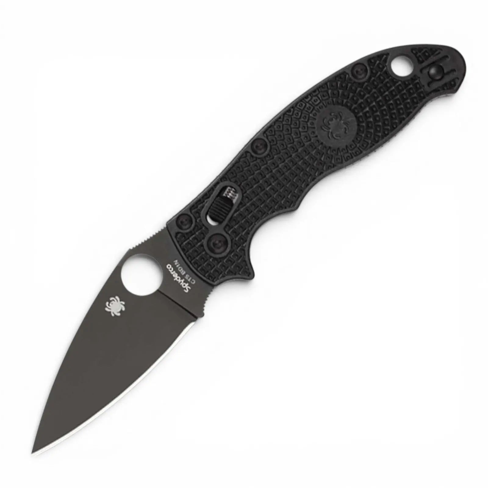 Spyderco Manix 2 Lightweight All Black – Ultraleichtes Taschenmesser mit Ball Bearing Lock Spyderco