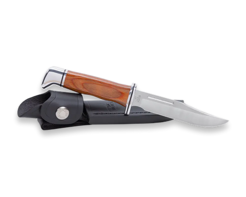 Buck Knives 117 Brahma – Jagd- und Outdoormesser mit 420HC Edelstahlklinge & Lederscheide Buck