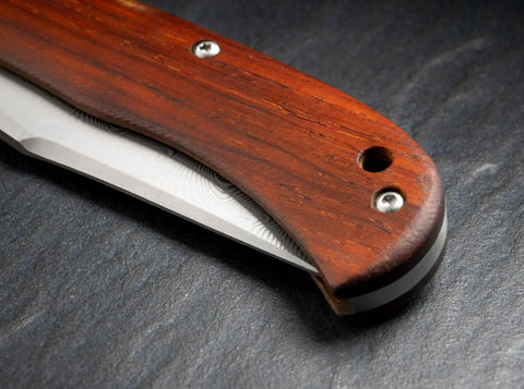 Böker Plus Slack Damast Taschenmesser Cocobolo Holz 110 Lagen Slipjoint Böker Plus
