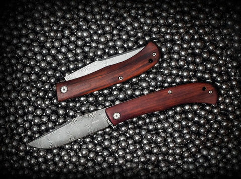 Böker Plus Slack Damast Taschenmesser Cocobolo Holz 110 Lagen Slipjoint Böker Plus