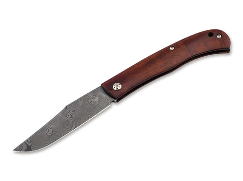 Böker Plus Slack Damast Taschenmesser Cocobolo Holz 110 Lagen Slipjoint Böker Plus
