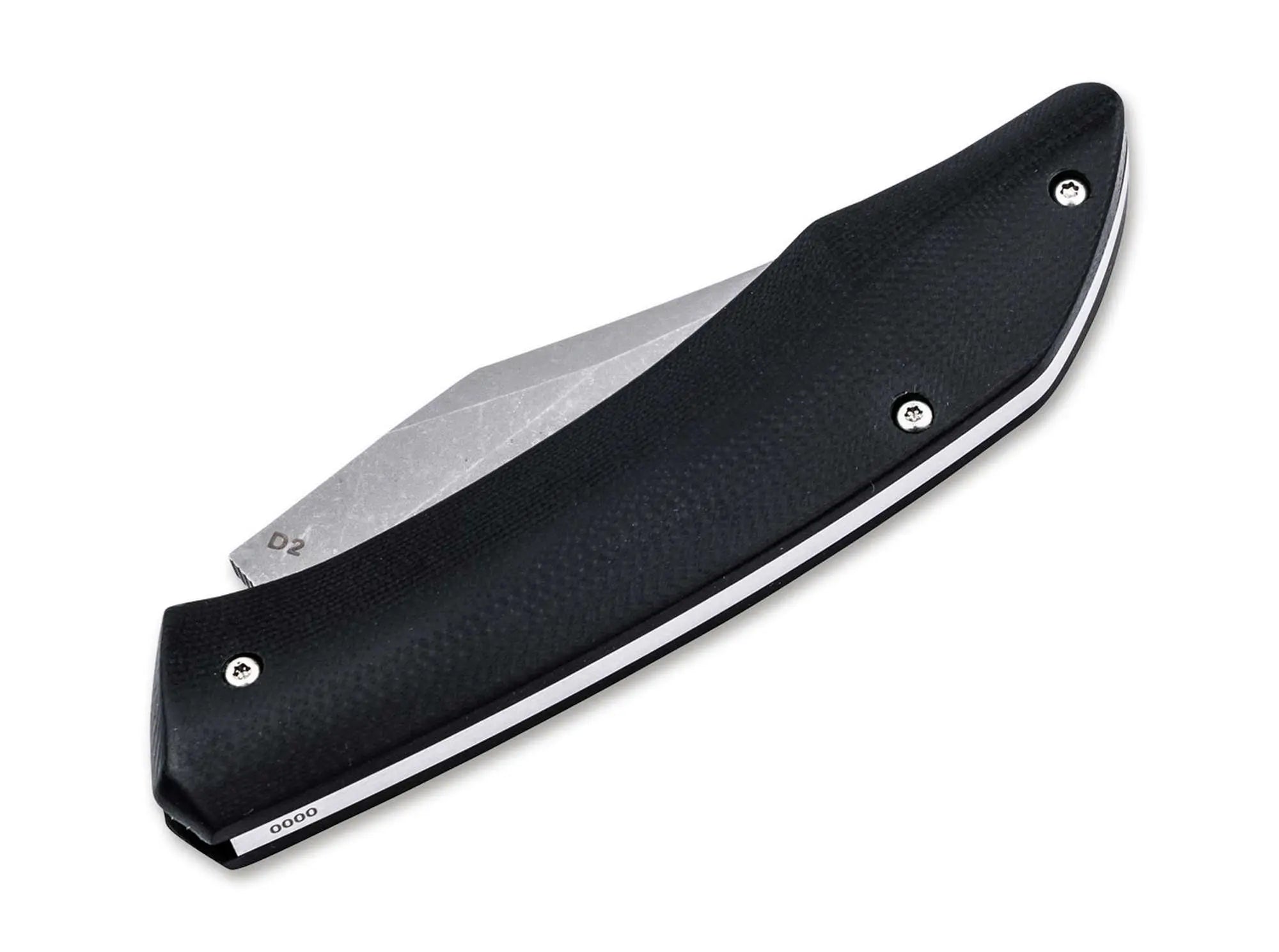 Böker Plus SamoSaur D2 G10 Slipjoint Messer Durand Lurquin Stonewash Clippoint Böker Plus